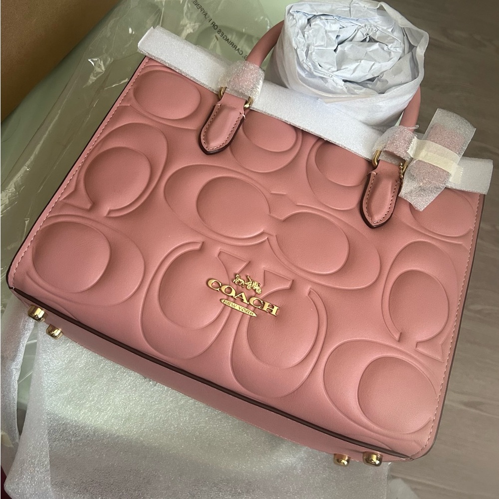 Viral 2026 Coach Pink Embossed Women's Bag- SOLD